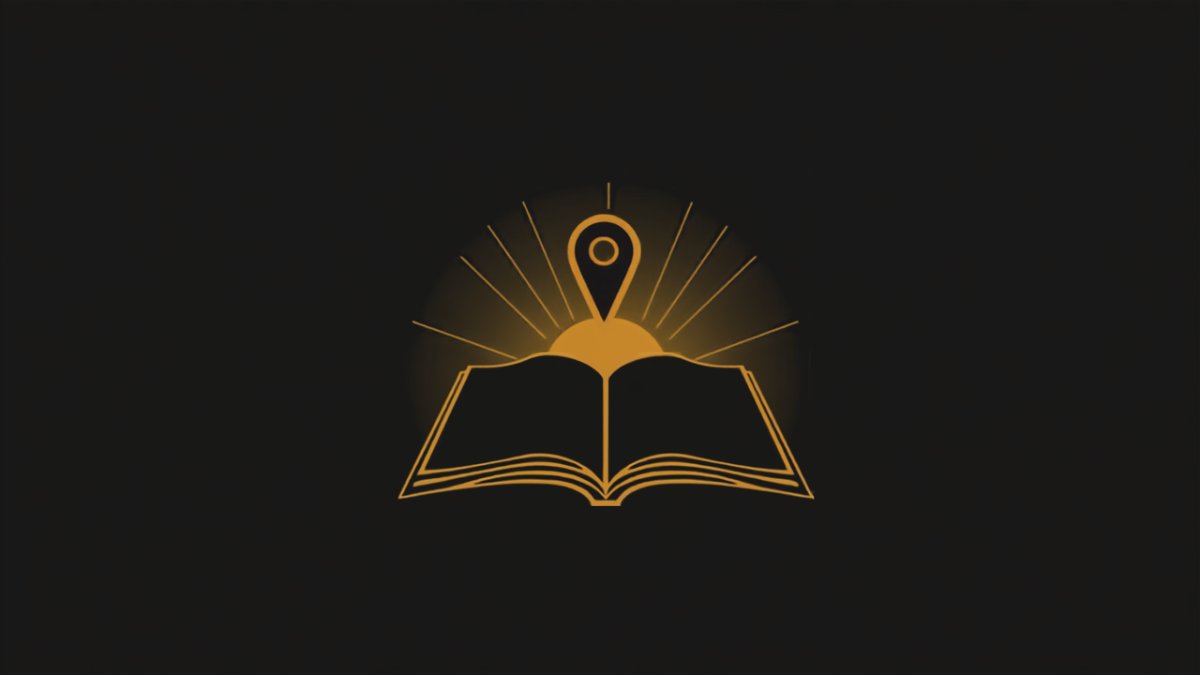 Illustration d'un livre ouvert surmonté d'un repère de localisation, évoquant le Bénin